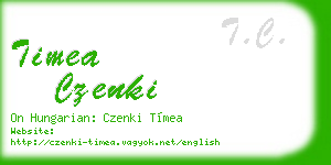 timea czenki business card